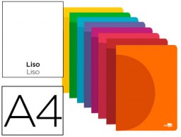 Libreta escolar Liderpapel 360° A4 48h 90g/m² liso tapa de plástico colores surtidos